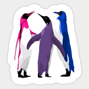 Bisexual Pride Penguins Sticker